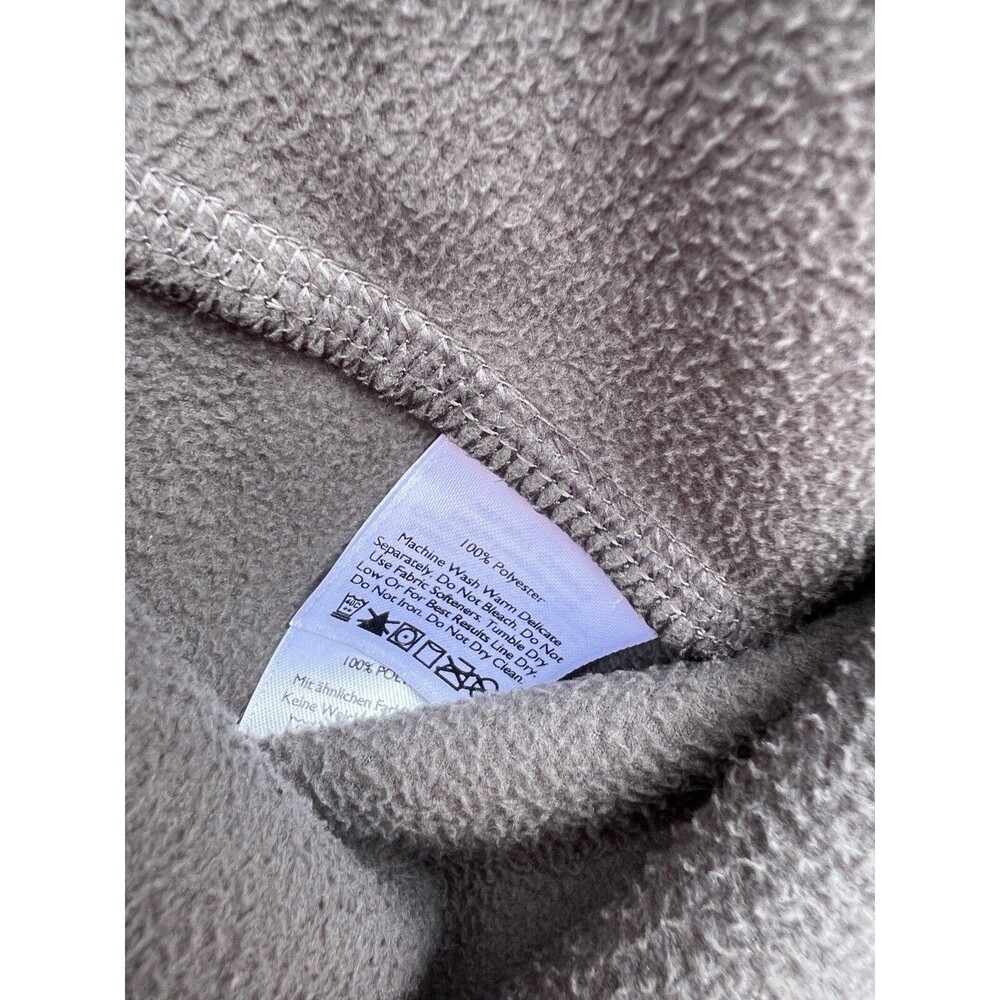 Eddie Bauer Men's Large Fleece Quarter Zip Sweater Gray - Picture 3 of 4